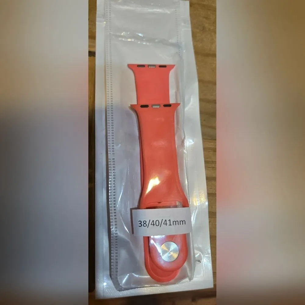 Coral & White Apple Smartwatch Band New